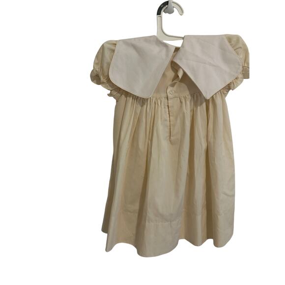 Rosalina Collections Girls' 18M Yellow Vintage Toddler Puff Sleeve Smocked Dress - Picture 5 of 8